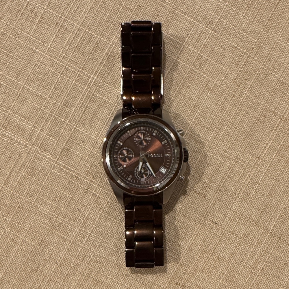 Fossil Dark Brown Chronograph Watch